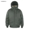 Corbona ankomst mens vinter varm kappa vindtäta hooded casual jackor högkvalitativ bomull utomhus avtagbar manlig parka 211124