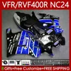 フェアリングキットHonda RVF VFR 400 VFR 400 RR 87-88 BODY 78NO.157 VFR400R RVF400R NC24 V4 RVF400 R 1987 1988 VFRブルーブラック400R VFR400RR 87 88オートバイボディワーク