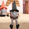 Party Favor Halloween decorations witch cloak hat faceless doll long leg Witch's Cape cap Halloween dwarf dolls Sea shipping T2I52384