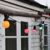 Strängar 13m Färgglada glödlampa LED-stränglampor Fairy Jul Utomhus Vattentät Globe Bröllopsfest Decor Garland för Backyard Patio