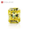 GIGAJEWE Color amarillo vivo Corte radiante VVS1 diamante moissanite 1-10ct para la fabricación de joyas