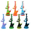 Silicone Water Pipe Bong AK47 shisha hookah Colorful Dab Rig Smoking Oil Burner Pipes