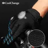 Coolchange gants de cyclisme éponge pad long doigt sport écran tactile vélo antichoc moto homme femme vélo gant 211124