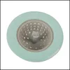 Aessories Bath Home Gardeth Aessory Set 1Pc Sile Sink Drain Filter Vasca da bagno Hair Catcher Stopper Trapper Hole Strainer per bagno Cucina