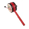 Tradition chinoise pour bébé enfants dessin animé cloche à main jouets hochet en bois tambour Instrument de musique hochet traditionnel tambour Spin jouets