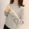 Women's Sweater Bottoming Shirt, Half Turtleneck Top, Loose Pullover 210427