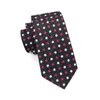 Designer Polka Dot 100% Seta Cravatte per uomo 85 cm di larghezza Business Wedding Cravatte Fazzoletti Gemelli Set