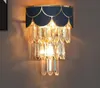 Modern Crystal Wall Lamps Hotel Aisle Bedroom LED Sconce E14 Bulb Loft Living room Decoration Atmosphere Fixtures