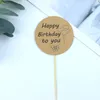 Kraft kağıt kek ekler mutlu doğum günü pastaları toppers eklemek kart parti dekorasyon eko dostu pişirme meyve ürünleri kürdan bh5664 tyj
