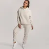 Kış kadın Kadife Eşofman Kadın Kazak Takım Elbise Setleri Koşu Kazak Hoodie Spor 2 Parça Set Kıyafet Sweatshirts 210514