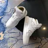 New small white shoes for men versatile thick soled leather splicing sports do old lovers