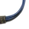 ヴィンテージネックアクセサリー誇張された手織りの革のロープネックレス個性エスニックスタイルペンダントネックレス