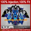 Corps d'injection pour Aprilia RS4 RS-125 RSV RS 125 RR 125RR 06-11 34No.16 bleu brillant RSV-125 RSV125 RS125 R 06 07 08 09 10 11 RSV125RR 2006 2007 2008 2009 2010 2011 Carénages