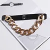 Twotwinstyle Patchwork Chain Belt for Women Hit Color Minimalist Belts Female Fashion New Accessories 2021 Style Spring Q0624 219n