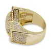 Gioielli di design di lusso Anelli da uomo Gioielli hip-hop in argento dorato Anello di fidanzamento per matrimonio Stella del campionato con diamanti Bling ghiacciati
