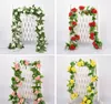 Dekoratif Çiçekler Yapay Çiçek Asma Sahte Ipek Gül Ivy Düğün Dekorasyon Için Asılı Garland Ev Dekorasyonu RH5114