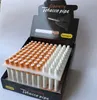 100 Pcs / lot Céramique Cigarette Forme Fumer Pipes 78mm 55mm Main Pipe À Tabac Snuff tube One Hitter Chauve-Souris Herbe Outils Accessoires