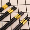 Hashi Chopstick Japanese Food Grade Black Square Chop Stick Sets Sushi Tableware Chinese Melamine Alloy Chopsticks