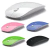 Mouse de computador sem fio ultra fino estilo Candy de alta qualidade Ratos e receptor 2.4G USB óptico Colorido Oferta especial