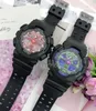 HOT fashion waterproof men's wristwatch Sport dual display GMT Digital LED reloj hombre student watch relogio masculino