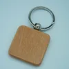 6designs Blank Wooden Key Chain Rectangle Heart Round DIY Carving Keyring Wood Keychain Tags Gifts9013717
