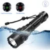 Lanterna tática 1600 lumens USB recarregável tocha à prova d 'água de arma de caça com picatinny trilho acessórios 210320