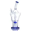 문어 스타일 Oil Rig Recycler 유리 봉 키 크고 두꺼운 물 Hookahs Bongs 연기 흡연 액세서리에 대 한 14mm 그릇