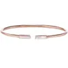 Classic Fashion 925 Silver Bangle Double Opening T Letter Love Bracelet Luxury Mother-of-Pearl Inlaid Exquisite Gift Box