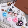 1 sztuk Brelok Kreatywny Cute Dog Cat Paw 3D Cartoon Animal Miękkie Silikonowe Akcesoria Samochodowe Torebka Decor Biżuteria Prezent Key Ring