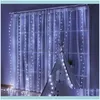 Festlig festtillbehör Garden Year Garland Gardin Fairy String Light LED Dekorationer för Home Christmas Tree Decor Navidad Xmas Ornaments