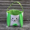 Stock Festive Easter Basket Bunny Printing Handbag Bucket New Bow Tote Bucket Xu