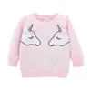 Jumping Meters Arrivée Licornes Sweatshirts pour filles Automne Hiver Enfants Coton Vêtements À Manches Longues Blouse Tops 210529