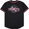 Vendredi prochain Pinky's Record Movie 90s Basebll Jersey Hip Hop Cousu Sports Fan Shirts Vêtements pour la fête Noir Rose Taille S-XXXL