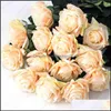 Dekorativa Blommor Kransar Festliga Party Supplies Hem Trädgård Konstgjord Blomma Feel Fuktgivande Rose DIY Bridal Bouquet Po Prop Bröllop