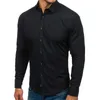 Chemises formelles pour hommes gris Marque Slim Fit Chemise à manches longues Mâle Coton Casual Chemise boutonnée pour hommes Chemise 2XL 210522