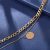 Boyun Altın Zinciri Üzerinde Vintage Kolye Kadın Mücevherleri Kızlar İçin Katmanlı Aksesuarlar Giyim Estetik Hediyeleri Moda Kolye 52248J
