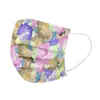 2021 New Disposable adult flower printing mask protective three-layer breathable non-woven fabric