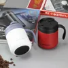 330 ml tasse à café tasse à vide thermos en acier inoxydable tasses à eau isolées gobelet avec poignée couvercle et cuillère à mélanger bureau 210809
