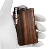 Natural Wood Smoking Dugout One Hitter Wave Storage Box Case Portable Innovative Design Protective Cigarette Shape Filter Tube Holder Tool High Quality DHL Free