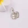 Andy Jewel Authentic 925 Sterling Silver Beads Cats & Hearts Dangle Charm Charms Fits European Pandora Style Jewelry Bracelets & N252A