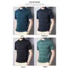 BrowonビジネストレンドTシャツ男性新夏の柔らかい半袖Tシャツ男性のハンサムな作業服特大Tシャツ2021 Y0323