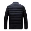 Chaqueta de invierno de plumón de pato blanco de gran tamaño para hombre, ropa de abrigo informal ultraligera, cuello de piel cálido para la nieve, abrigo de marca, Parkas 210910