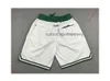 Men's Boston Shorts Green White All Stitched S,M,L,XL,XXL