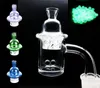 100% Quartz Banger Nail med Spinning Carb Cap 90 grad 4mm Tjock 25mm med glöd TERP Pärlor Rök tillbehör Tobak Bong Verktyg