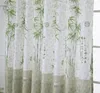 Gardin draperier retro bambu mönster calico färdiga produktduk fönster skärmar för vardagsrum dekoration # g2