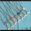 Pendant Necklaces & Pendants Fish Scale Mermaid Tail Cabochon Women Necklace Will And Sandy Fashion Jewelry Gift Drop Delivery 2021 Usgh4