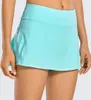 lu-6007 yoga jupes plissées shorts de sport running fitness sous-vêtements féminins loisirs séchage rapide musculation mode casual tennis golf biker jupe