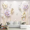 Papel de Parede 3Dテレビの背景ステレオ壁画シンプルなモダンな装飾リビングルームの寝室壁紙