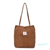 Designer-mulheres sólidas corduroy sacos de ombro sacola de compras pacote crossbody sacos bolsas bolsas casuais para mulheres Bookbag