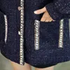 Cappotto di lana Donna Capispalla Autunno Inverno Giacca di tweed Moda stile coreano Allentato manica lunga Cappotto tutto-fiammifero 210514